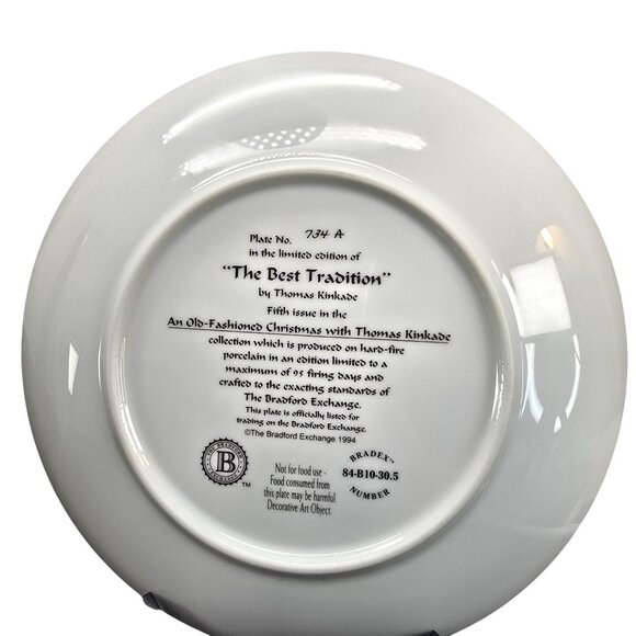 Thomas Kinkade An Old Fashioned Christmas Collector Plates Set Of 2 JJ3835 - Picture 8 of 8